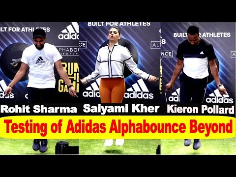 Rohit Sharma, Kieron Pollard & Saiyami Kher Testing Performance of Adidas Alphabounce Beyond