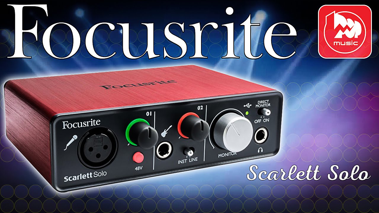 FOCUSRITE Scarlett Solo - дешевая и качественная звуковая карта для записи дома