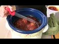 Another Lazy Man's recipe. This is the quickest way to make pulled pork sandwiches. 5-6 pound pork butt roast 32 oz. THE BEST BBQ SAUCE YOU'LL EVER TASTE or your favorite BBQ sauce. Crock Pot / Slow cooker Directions: pour sauce into slow cooker. rinse cans with either a little water or chicken broth or vegetable broth or white wine or lemon juice. Pick only one and rinse jars out with the liquid of your choice. Pour into slow cooker. Cook on Low for 8 hours. use two forks to separate or pull pork apart into small pieces. make sandwiches.