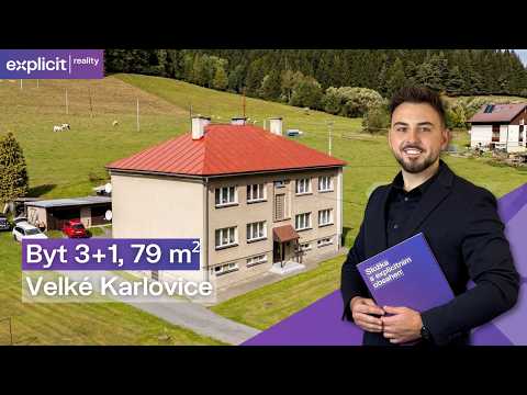 Video Prodej bytu 3+1, 79 m² s garáží a balkonem, Velké Karlovice, Jezerné