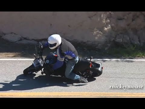 rnickeymouse - Buell crashes on a section of Mulholland known as