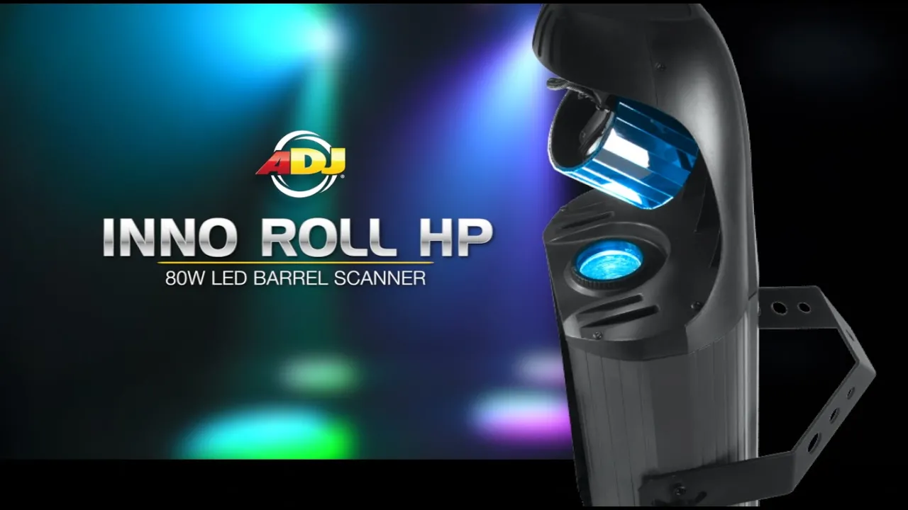 Product video thumbnail for ADJ American DJ Inno Roll HP 80-Watt LED Barrel Scanner