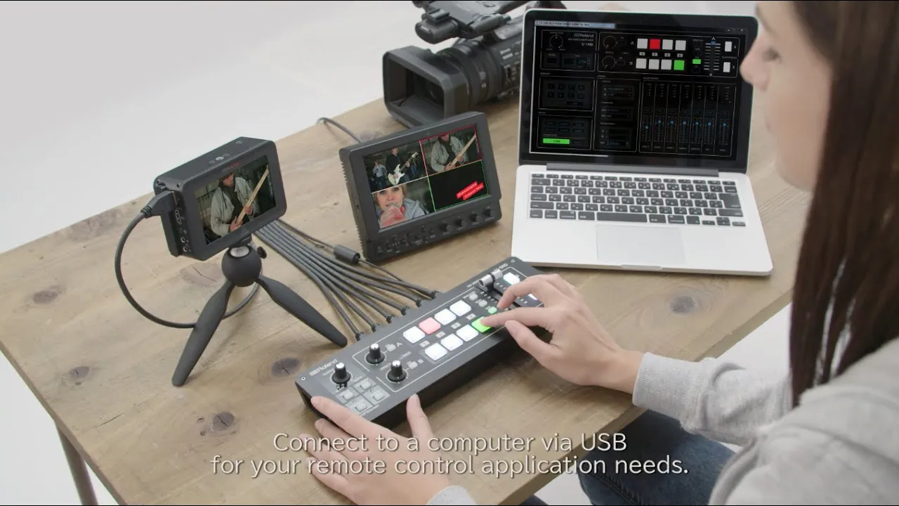 Product video thumbnail for Roland V-1HD 4-Channel Digital Video Mixer
