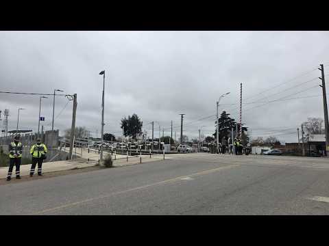 Gobierno de Canelones realiza operativo de tránsito en cruce ferroviario del Municipio 18 de Mayo
