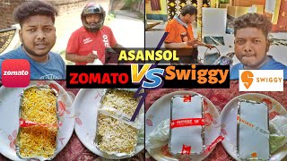 Zomato 50% Vs Swiggy 50% Which Is Better at Asansol ? Price Service Quality Quantity Comparison