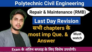 Repair and Maintenance के सभी chapters के Most Imp.Que और Answer by Ashwini Sharma