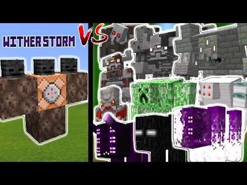 Wither Storm vs Crimson Steve more mobs