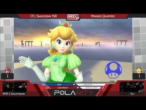 CFL Smackdown 158 WiiU - MVG | RoguePenguin (Mario) vs Saj (Peach) - Winners Quarters