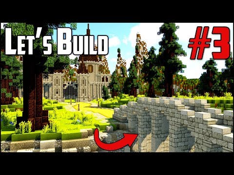 Minecraft 1.14 Medieval Bridge, Custom Fantasy Trees: Let's Build an Adventure Map: Episode #3