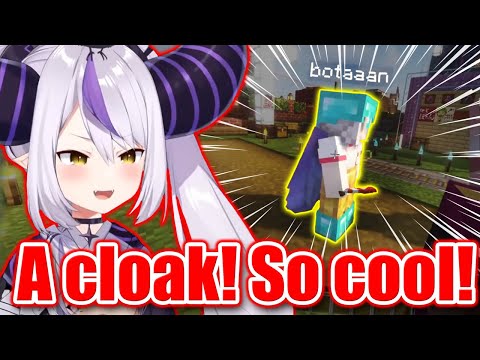 holoyume - VTuber ENG Subs ホロ夢 - Laplus Admires Botan's "Cloak" And Wants One Too - Minecraft 6th Gen 【ENG Sub Hololive】