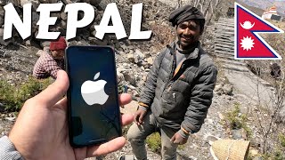 Free iPhone For Hard Working Nepali Gentleman In Shree Muktinath Temple, Mustang, Nepal 🇳🇵