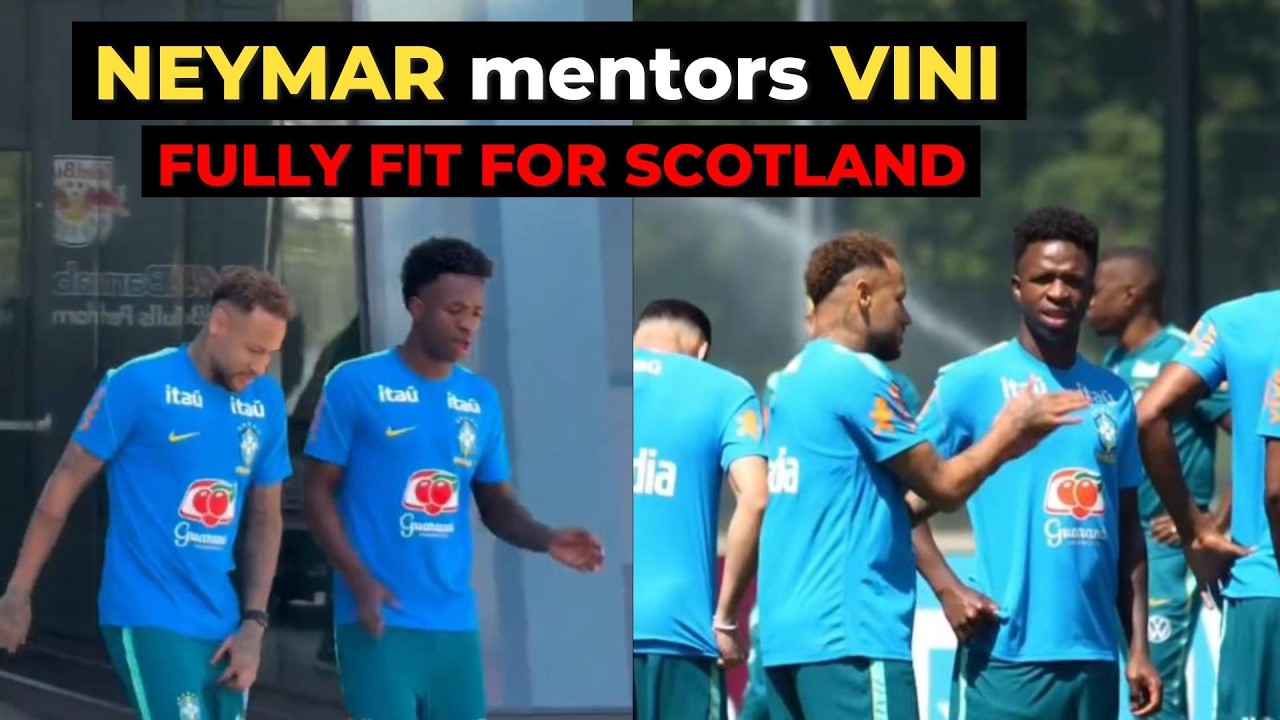 Neymar Mentors Vinicius After Looking FULLY FIT for Brazil vs Scotland