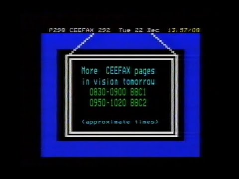 Tuesday 22nd December 1981 - BBC2 - Ceefax - Christmas - Music - The King's Army - Rare Recording