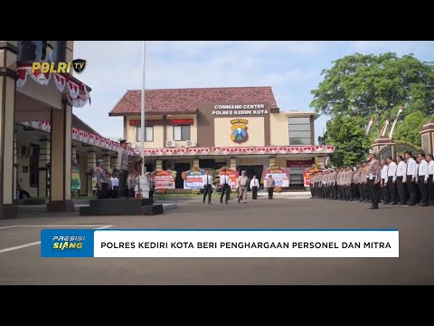 POLRES KEDIRI KOTA BERI PENGHARGAAN KEPADA PERSONEL DAN MITRA