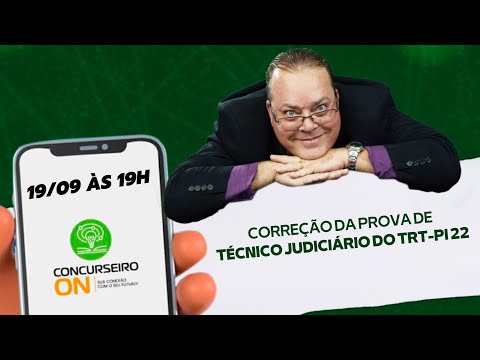 TRT-22 PIAUÍ - CORREÇÃO DA PROVA DE TÉCNICO - RESOLUÇÃO DE QUESTÕES DA FCC FUNDAÇÃO CARLOS CHAGAS.