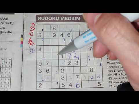 No one said it was easy! (#2399) Medium Sudoku puzzle. 03-01-2021