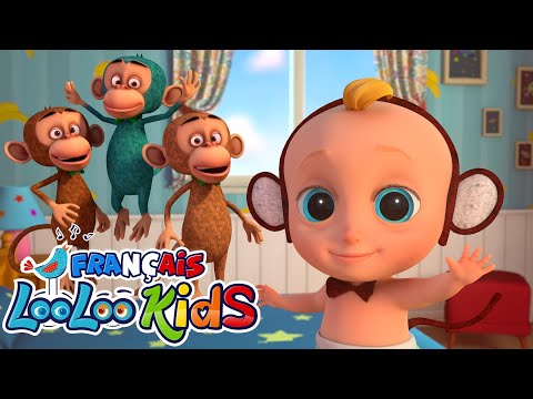 Cinq Petits Singes 🙈 Vidéo pour bébé Chansons Pour Les Petit - Comptines Bébé - LooLoo Kids Français
