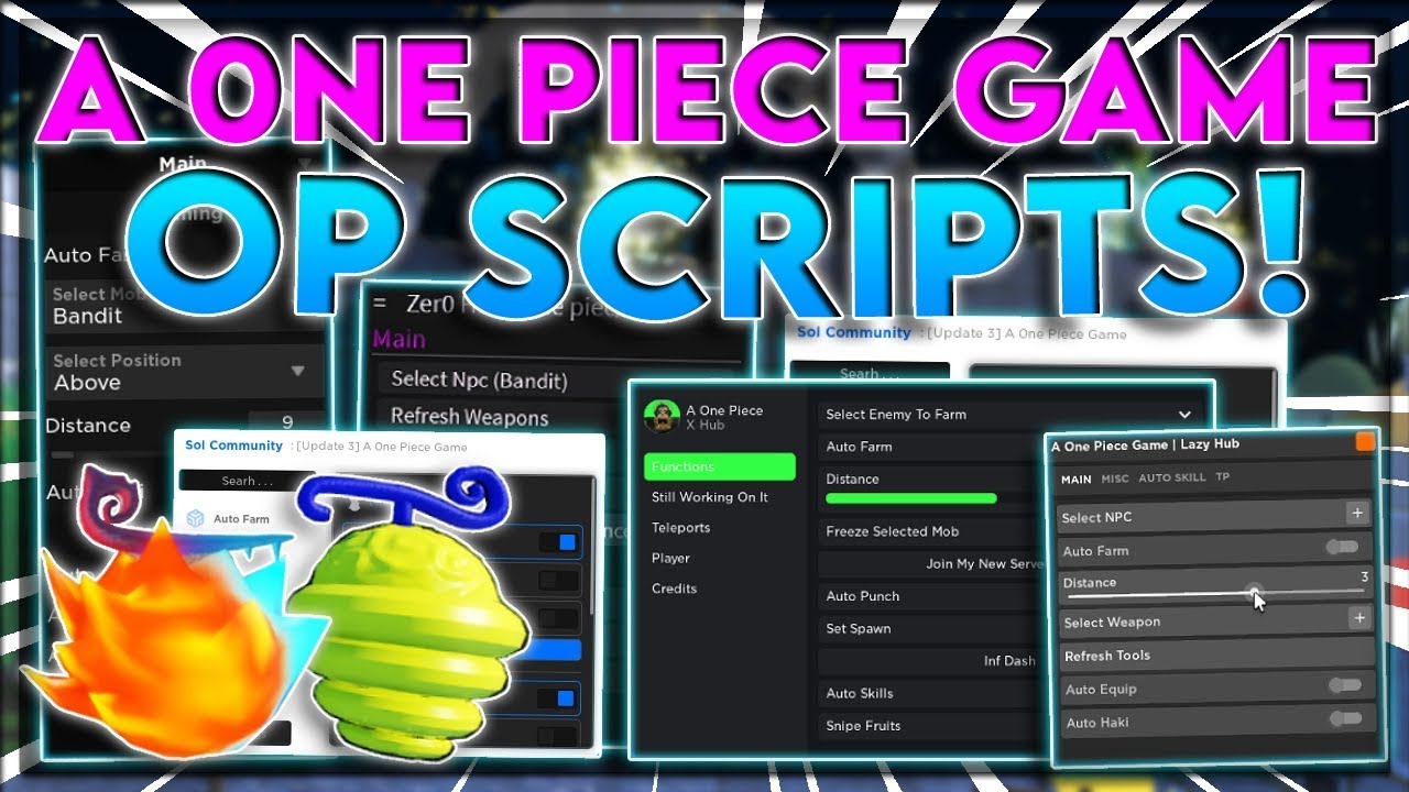 [NEW] ROBLOX | A One Piece Game Script GUI | Auto Farm & Snipe Devil Fruit | *PASTEBIN 2022*