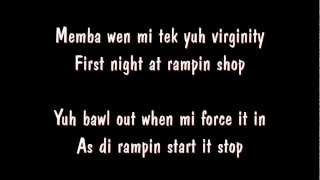 Vybz Kartel Feat Indu - Virginity (Beach Front Riddim) lyrics on screen