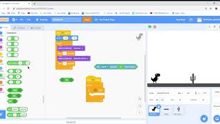 How to make dino T - rex game on Scratch