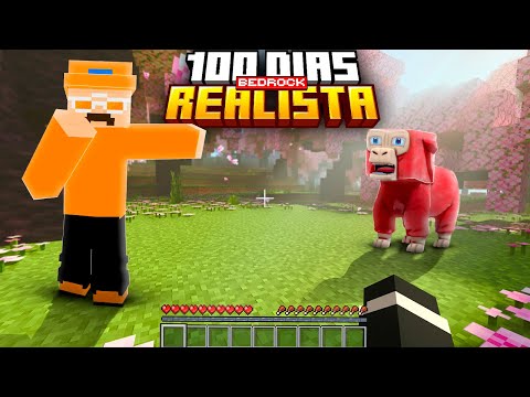 SOBREVIVI 100 DIAS no MINECRAFT BEDROCK SUPER REALISTA! - O FILME