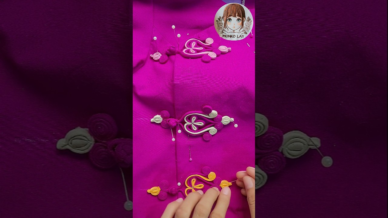 Beautiful Handmade Chinese Knot Buttons Design 💜✨#todayshort #order