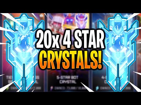 *NEW* 20x 4 STAR BOT CRYSTAL OPENING! - Transformers: Forged To Fight