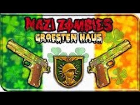 LEPRECHAUN SECRET EASTER EGG - GROESTEN HAUS (ALL 4 SHAMROCK LOCATIONS) WW2 ZOMBIES HIDDEN CAMO
