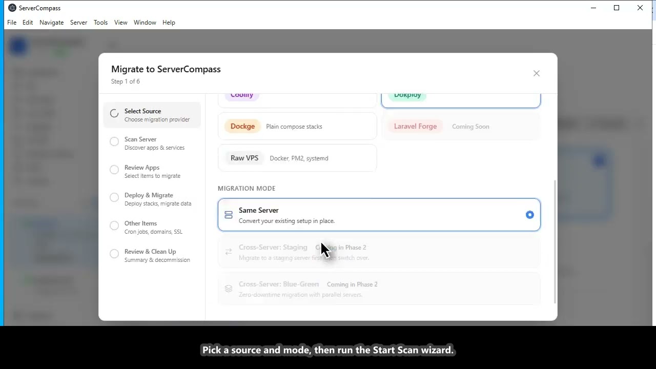 Migrate from RunCloud, Coolify or Dokploy — No Rebuilds