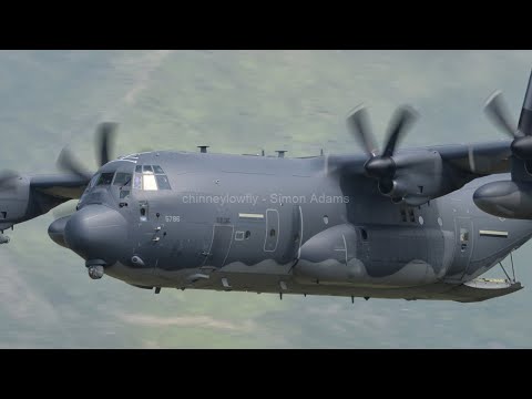Mach Loop - USAF MC-130J and RAF Hawk T2s low level training