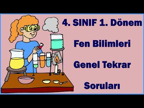 4. Sınıf 1. Dönem Fen Bilimleri Genel Tekrar Soruları #2022