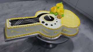 Simple and easy Guitar 🎸 Cake Decorating idea