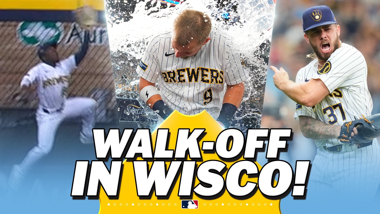 WILD BREWERS WALK-OFF! Luis Lara’s INCREDIBLE CATCH sets up a DRAMATIC Brewers win in extras! 😱💥