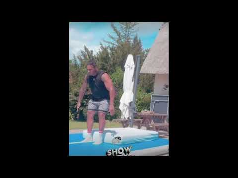 Heavyweight Boxer Ryad Merhy does a BACKFLIP