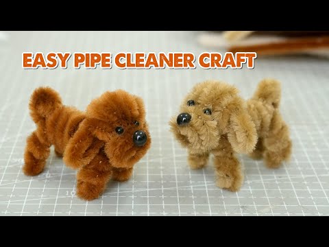 How to make a puppy out of pipe cleaners - Part 3| Easy Animals Pipe Cleaner Craft.