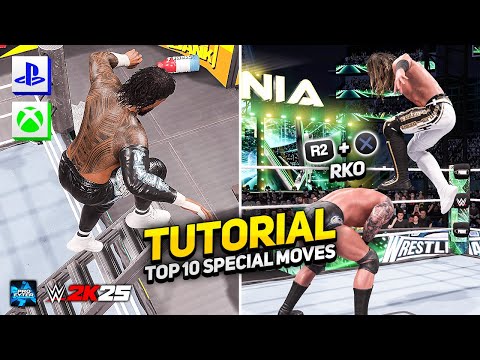 WWE 2K25 TOP 10 HIDDEN MOVES YOU DON'T KNOW! (Tutorial and Guide)