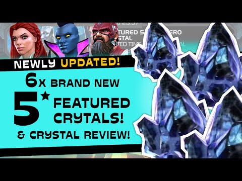 6x BRAND NEW Feature 5 Star Crystals- Opening & Reaction Review! | Marvel Contest of Champions