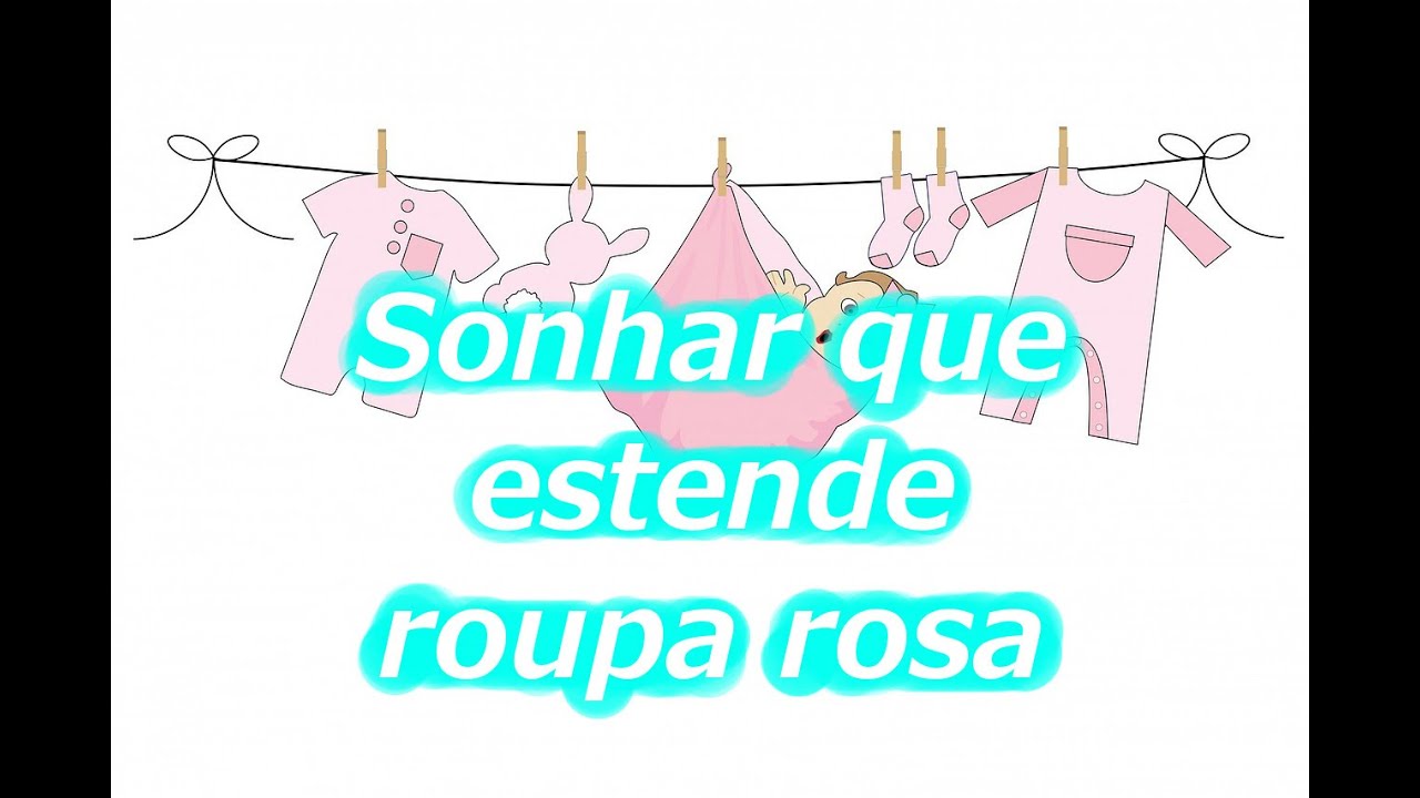 Sonhar que estende roupa rosa
