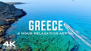 [4K] GREECE 🇬🇷 4 HOUR Aerial Relaxation Drone Film Ελλάδα with deep house 2023