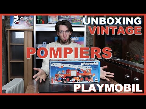 PLAYMOBIL CAMION POMPIERS REF 3525-A DE 1981 UNBOXING VINTAGE EN FRANCAIS 🚒👩‍🚒👨‍🚒 !