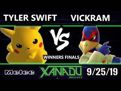 S@X 321 SSBM - Tyler Swift (Pikachu) Vs. Vickram (Falco) Smash Melee Winners Finals