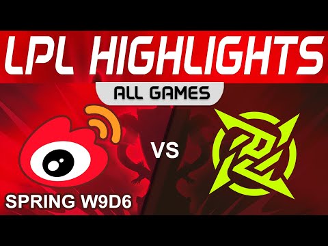 WBG vs NIP Highlights ALL GAMES LPL Spring Season 2023 W9D6 Weibo Gaming vs Ninjas in Pyjamas