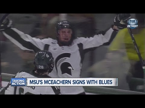 Michigan State, Brother Rice product Mackenzie MacEachern signs with Blues
