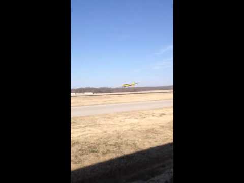 Schweitzer Sgm 2-37 motorglider leaves Tulsa and it's final take off at KRVS