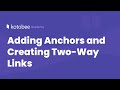 Adding Anchors And Creating Two Way Links Kotobee Academy
