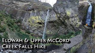 Video Review of the hike to Elowah and Upper McCord creek falls with footage of its trail and features