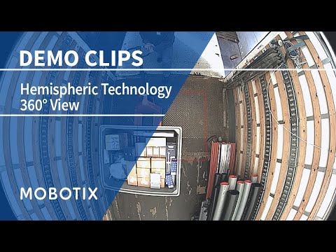 360° View using Hemispheric Technology (MOBOTIX Demo Video)