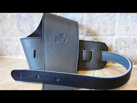 Italia Leather Straps 4 INCH WIDE RED LEATHER GUITAR STRAP RED-RED  2026 image 2