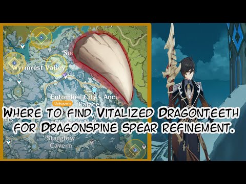 Genshin Impact- Where to Find Vitalized Dragontooth- Dragonspine Spear Refinement Material