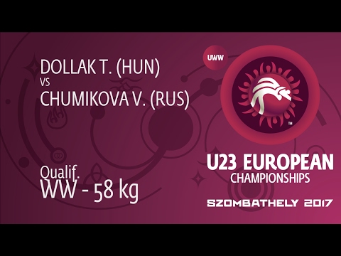 Qual. WW - 58 kg: V. CHUMIKOVA (RUS) df. T. DOLLAK (HUN) by TF, 10-0